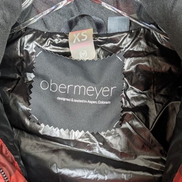 Obermeyer Desiree Insulator Red Black Plaid Insulated Jacket XS - Picture 5 of 10